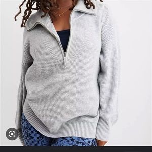 Aerie cozy up waffle quarter zip sweater